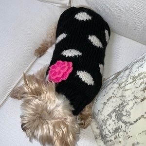 Designer hand knit sweater by Chilly Dog